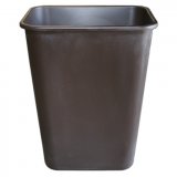 Continental 4114BR BROWN 41 Quart Commercial Plastic Trash Can Wastebaskets