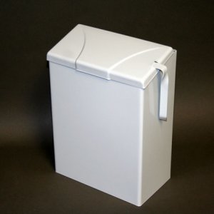 Sanitary Napkin Sani Sac White Metal Disposal Unit