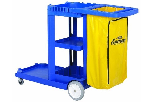 Commercial Housekeeping Janitorial Cart With Vinyl Bag Af08170a Blue for sale online 