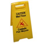 24" Wet Floor Caution Sign - English, Spanish
