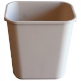 Continental 2818BE BEIGE 28 Quart Commercial Plastic Trash Can Wastebaskets