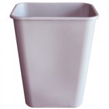 Continental 4114GY GRAY 41 Quart Commercial Plastic Trash Can Wastebaskets