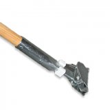 Swivel-Snap Hardwood Dust Mop Handle 61" Wood with Metal Clip (12 Handles/Bundle)