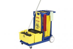 Janitor and Maid Cart for Mops and Cleaning Tools (184BL Continental)