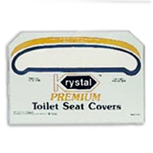 Krystal KRY K5000 Premium 1/2-Fold Toilet Seat Covers for Restroom Protection (20/250) 100% Biode...