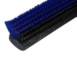 24" Carlisle 4188100 Omni Sweep Dual Bristle Soft Medium Push Broom Floor Brush with Plastic Block