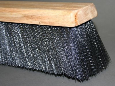 36" Push Broom Floor Brush Medium Sweep Polypropylene Bristle Wood Block