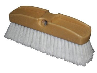 10" White Flagged Tip ACID RESISTANT Vehicle Wash and Window Brush