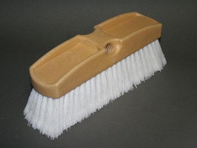 10" White Flagged Tip ACID RESISTANT Vehicle Wash and Window Brush