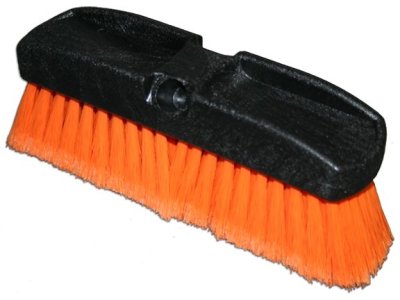 10" Orange Flagged Tip Vehicle Wash and Window Brush