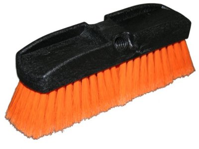 10" Orange Flagged Tip Vehicle Wash and Window Brush