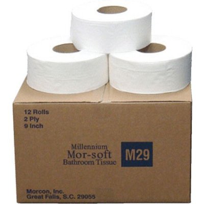 MORSOFT Millennium M29 Jumbo JRT Jr. Toilet  Bath Tissue 9" Diameter 2-ply Soft