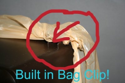 Continental 8323BNVL Brown Wall Hugger Trash Can Waste Receptacle