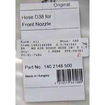 Nilfisk-Advance Sprite Air Scoop Replacement Hose OEM Part 1402148500