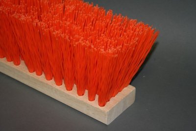 16" Bronco Stiff Poly Street Broom on Hardwood Block (16"L x 3.5"W)
