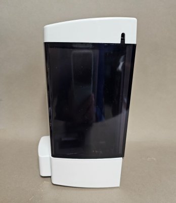 46 Oz. Bulk Hand Soap Dispenser White Trim/Clear Gray Body