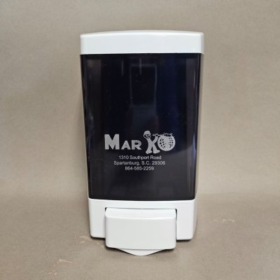 46 Oz. Bulk Hand Soap Dispenser White Trim/Clear Gray Body