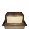 Dome Push Front Lid for Wall Hugger Trash Can BEIGE/BROWN by Continental